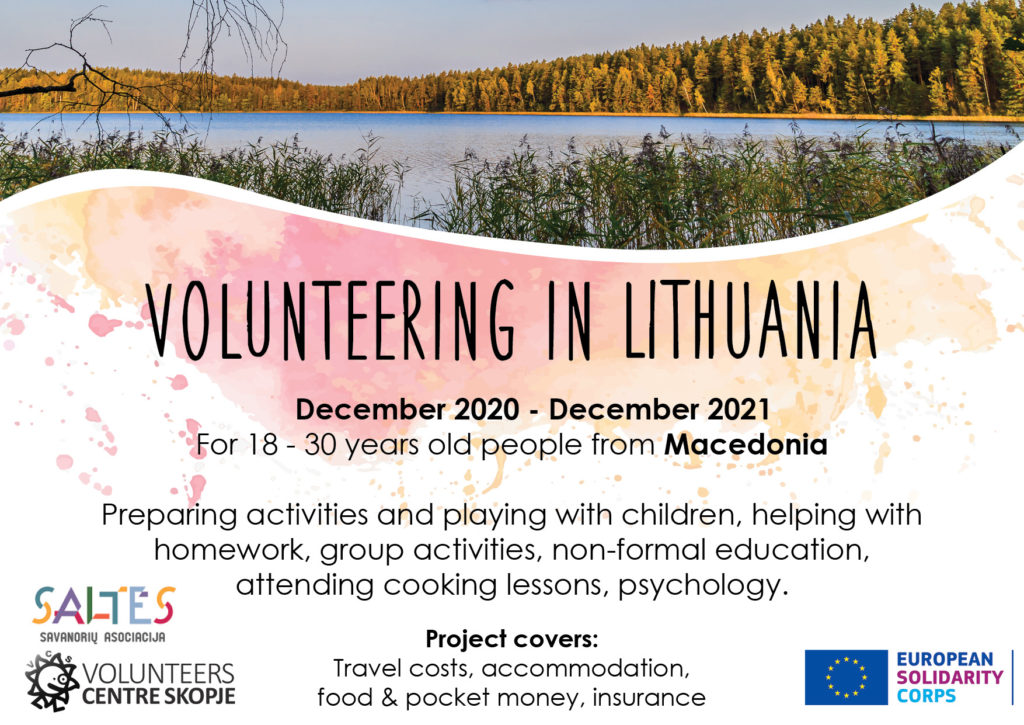 Call For Volunteer In Lithuania Volunteers Centre Skopje