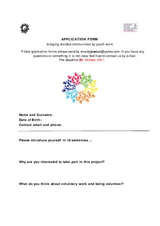You are currently viewing Application Form – Bridging Divided Communities by Youth Work
