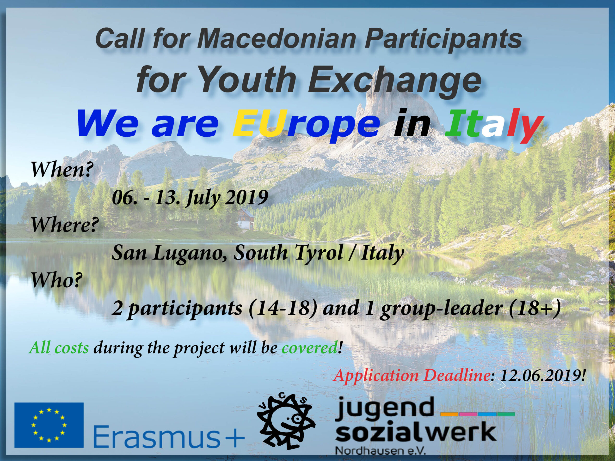 Read more about the article Youth Exchange – “We are EUrope” camp in Italy from 6 to 13th July 2019