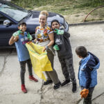 Environmental cleanup in Shuto Orizari with Roma children