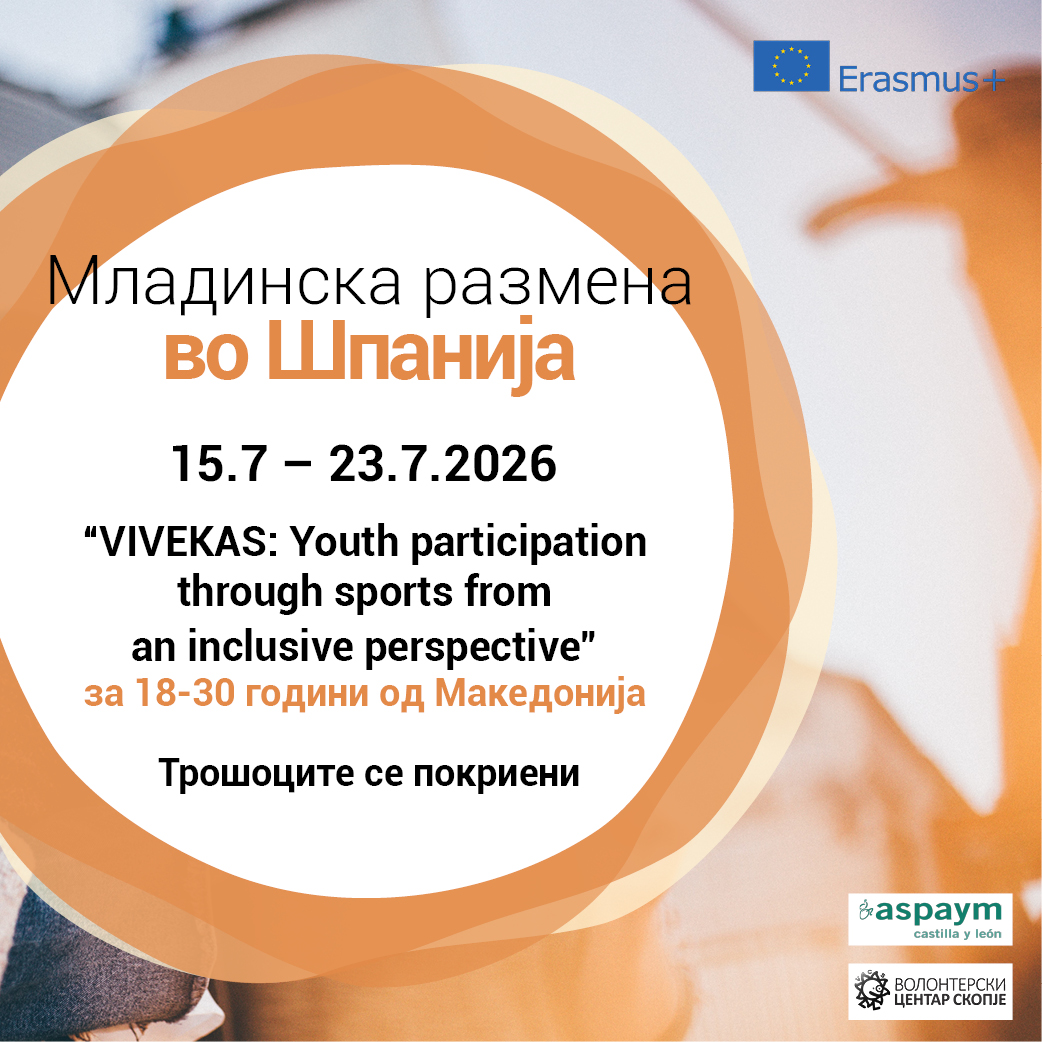 You are currently viewing Повик за младинска размена во Шпанија!